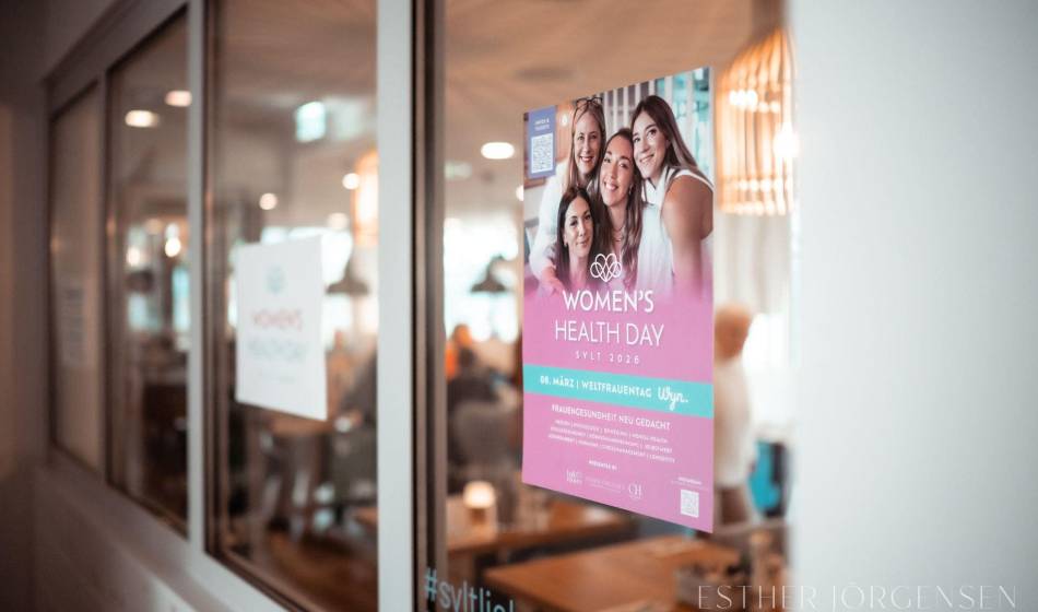 Poster zum Women’s Health Day Event mit Informationen zu Programm und Datum
